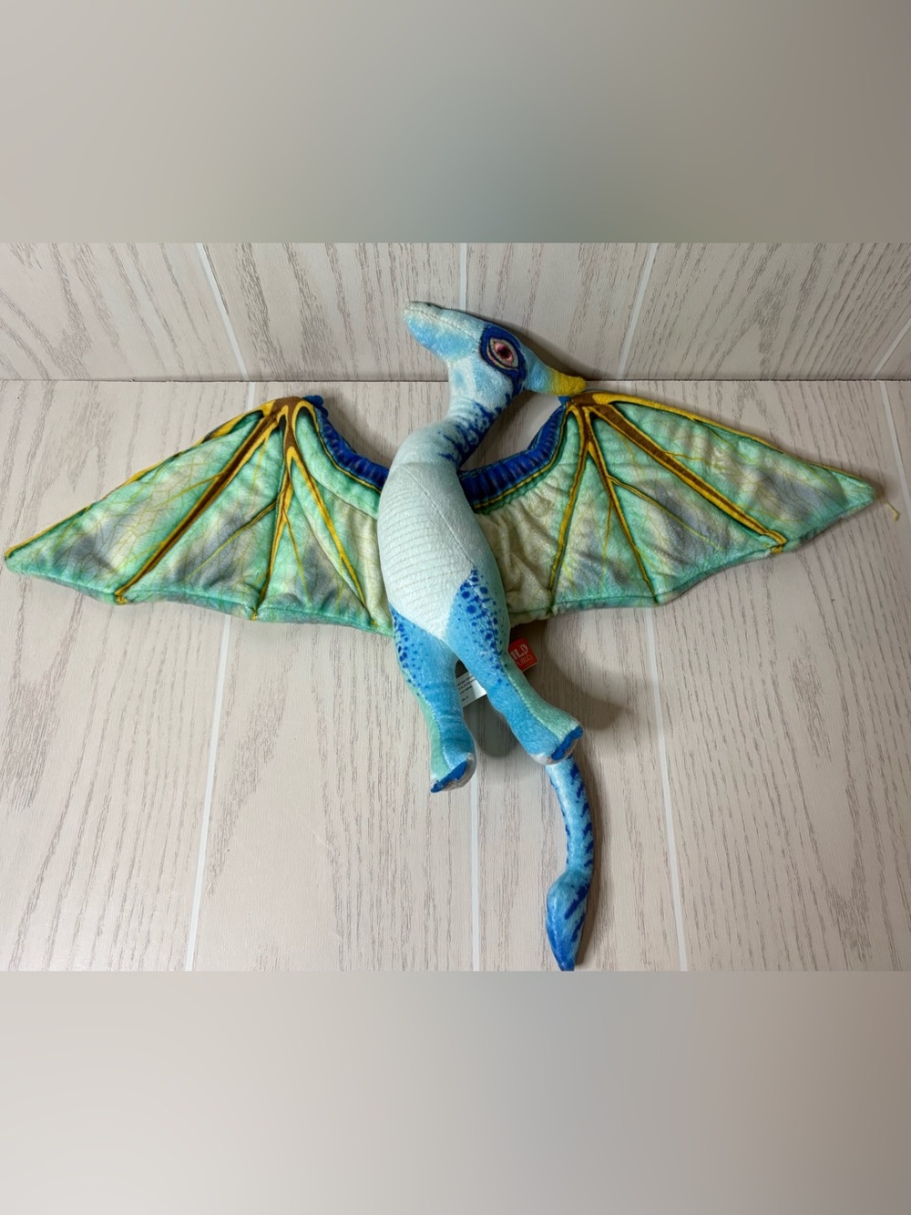 Wild Republic Dinosauria IV Pteranodon Blue Green 20 Inch Wing Span Plush
